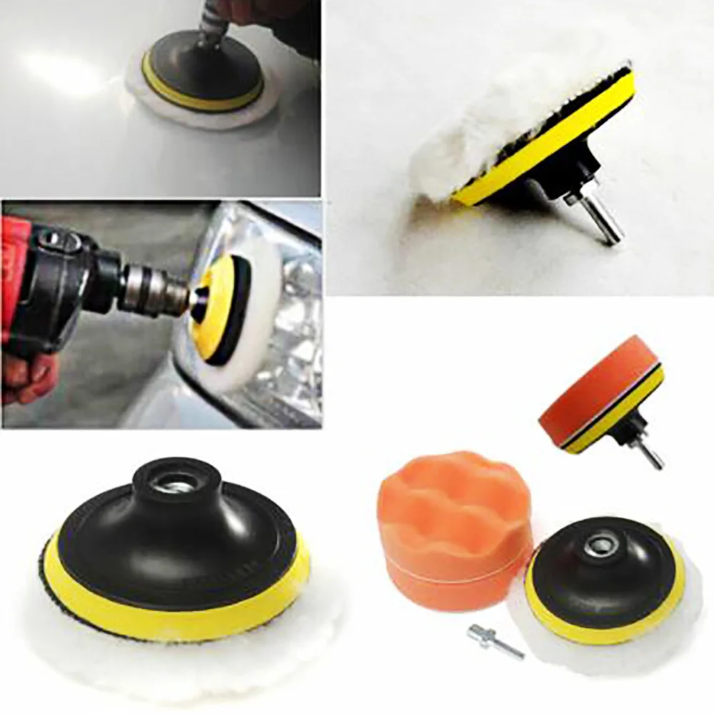 

Drill Buffing pad Kit Polishing Adapter Car Car Detail Care Supplies Polisher Sponge Set 1 Set Portable Pratical