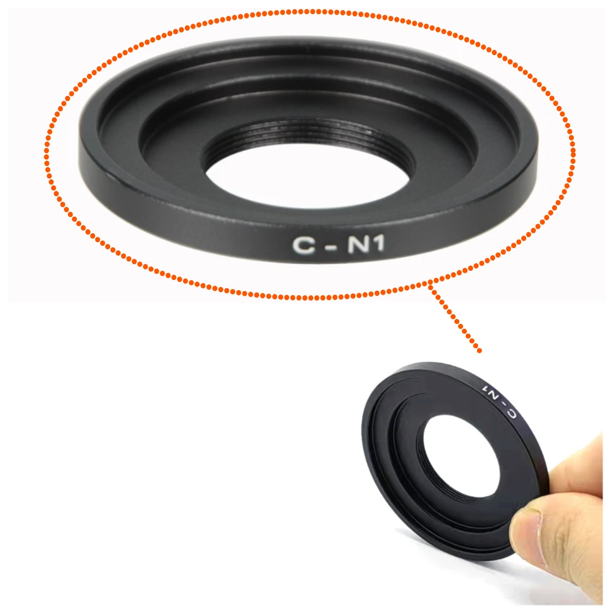 25.5mm C-mount Lens Adapter Ring for CCTV Movie Lens To Nikon Z/Canon EOS R/M4/3 Full Frame Mirrorless AI Manual Adapter Ring