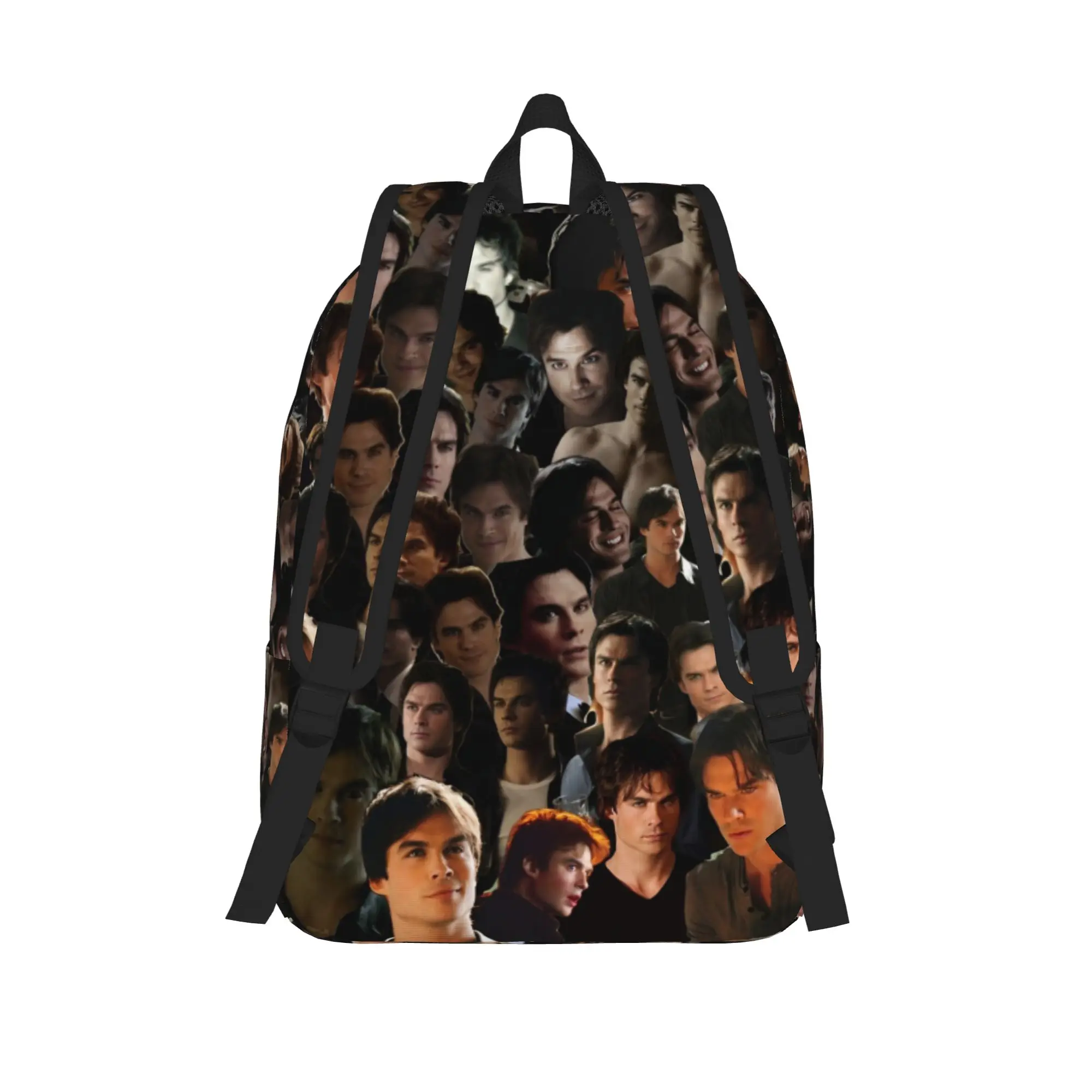 The Vampire Diaries Damon Salvatore Casual Backpack Gift School Hiking Travel TV Series Daypack Men Women Laptop Shoulder Bag