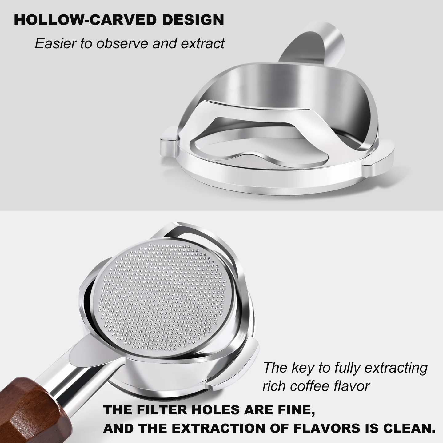 58mm 3-Ear For Hibrew H7 H7a H10a Espresso Bottomless Portafilter Breville Barista Max/Mini/Signature Brew Basket Barista Tools