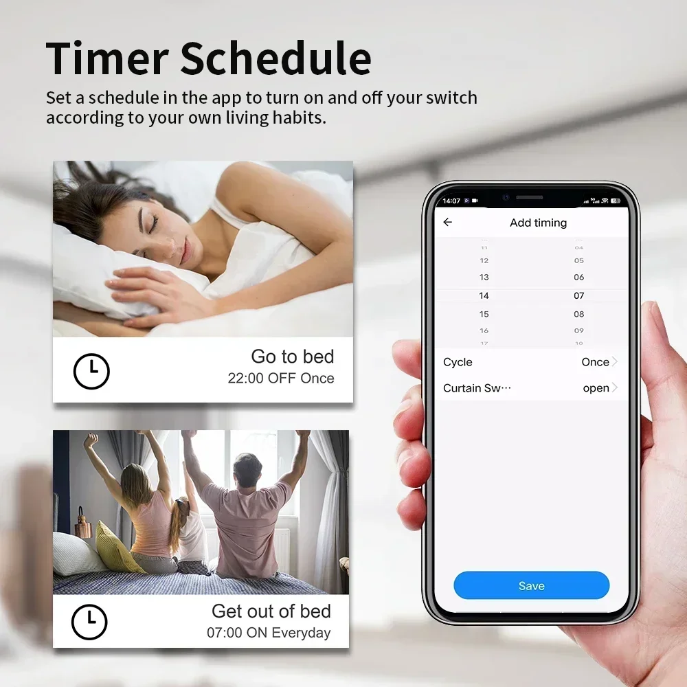 TNCE Tuya WiFi/Zigbee RF433mhz Modulo interruttore tenda intelligente Tende telecomandate Otturatore Funziona con Alexa Google Home