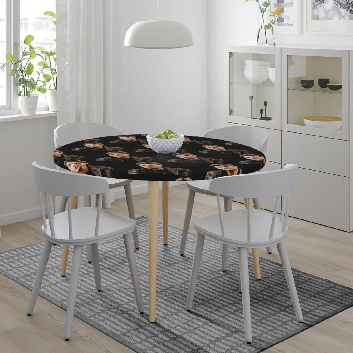 Dean Winchester Supernatural Waterproof Round Tablecloth Oilproof Table Cloth for Kitchen Events Dining Table Cover