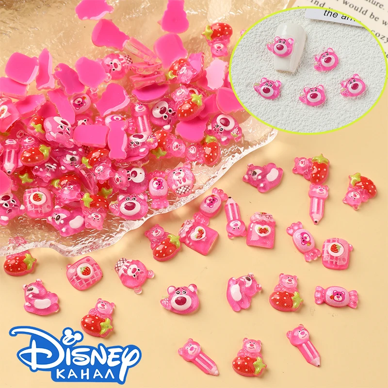 20pcs Disney Lotso Nail Jewelry Cute Cartoon Ice traslucido Stereo Pencil Candy Ice Cream Camera resina Charms accessori regali