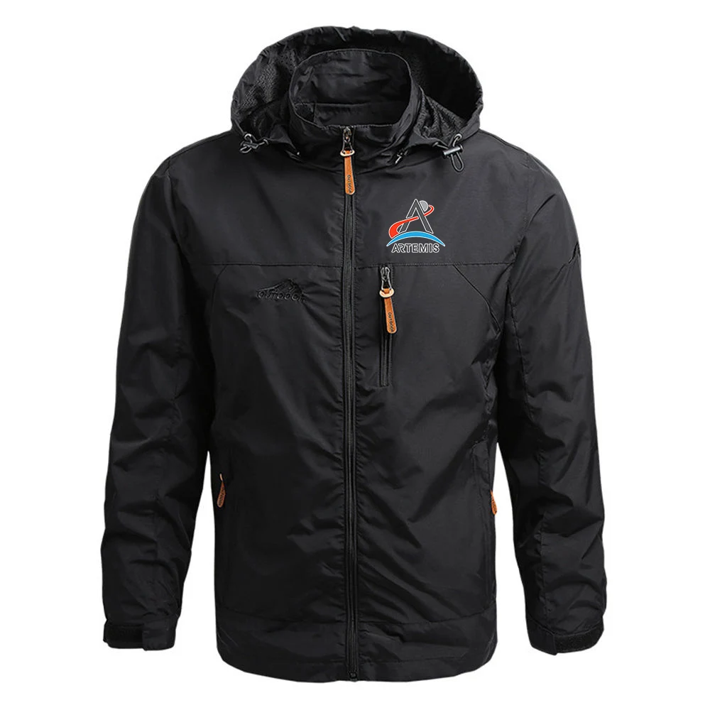 Spring And Autumn Men's 2026 Artemis Program Logo Print Hoodies Long Sleeve Sweatshirt Zipper Design Hooded Coat Jacket
