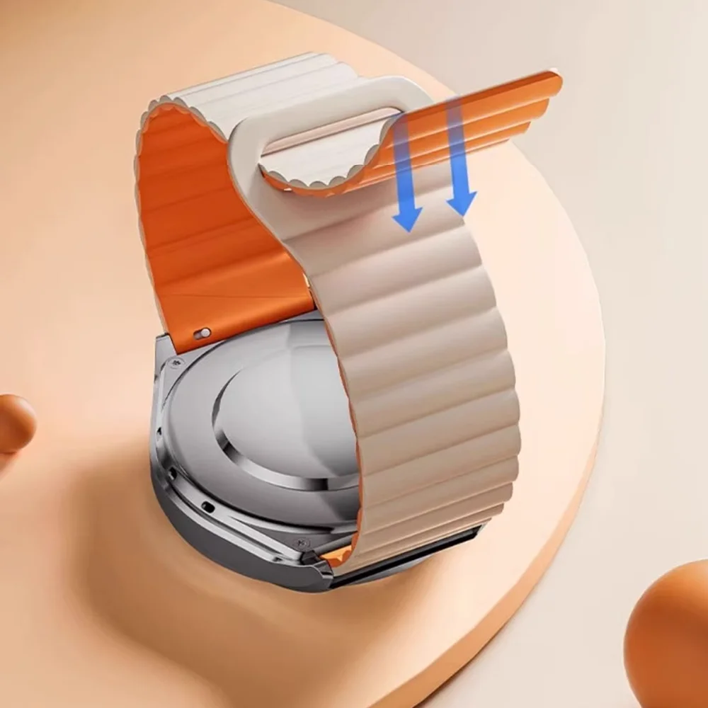 Магнитный силиконовый ремешок для Samsung Galaxy watch 8 classic 46 мм, спортивный сменный браслет correa Galaxy watch 8, ремешок 40 мм 44 мм Магнитный силиконовый ремешок для Samsung Galaxy watch 8 classic 46 мм, спортивный сменный браслет correa Galaxy watch 8, ремешок 40 мм 44 мм