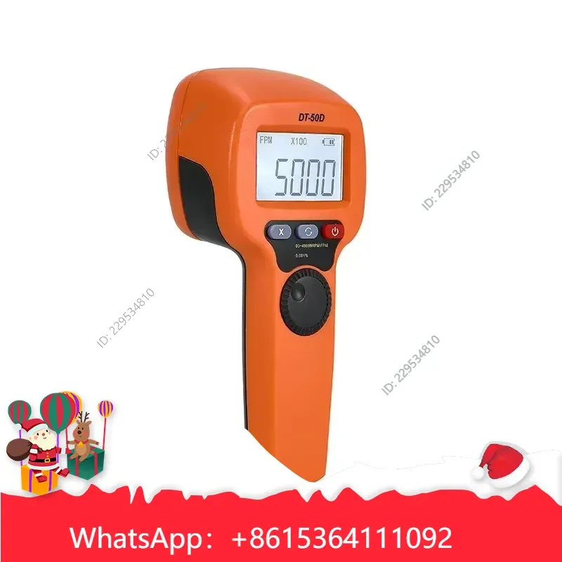 1pc for DT-50D LED Strobe Meter Non-contact Digital Tachometer Flash Fan Motor Compatible For Model，practical use