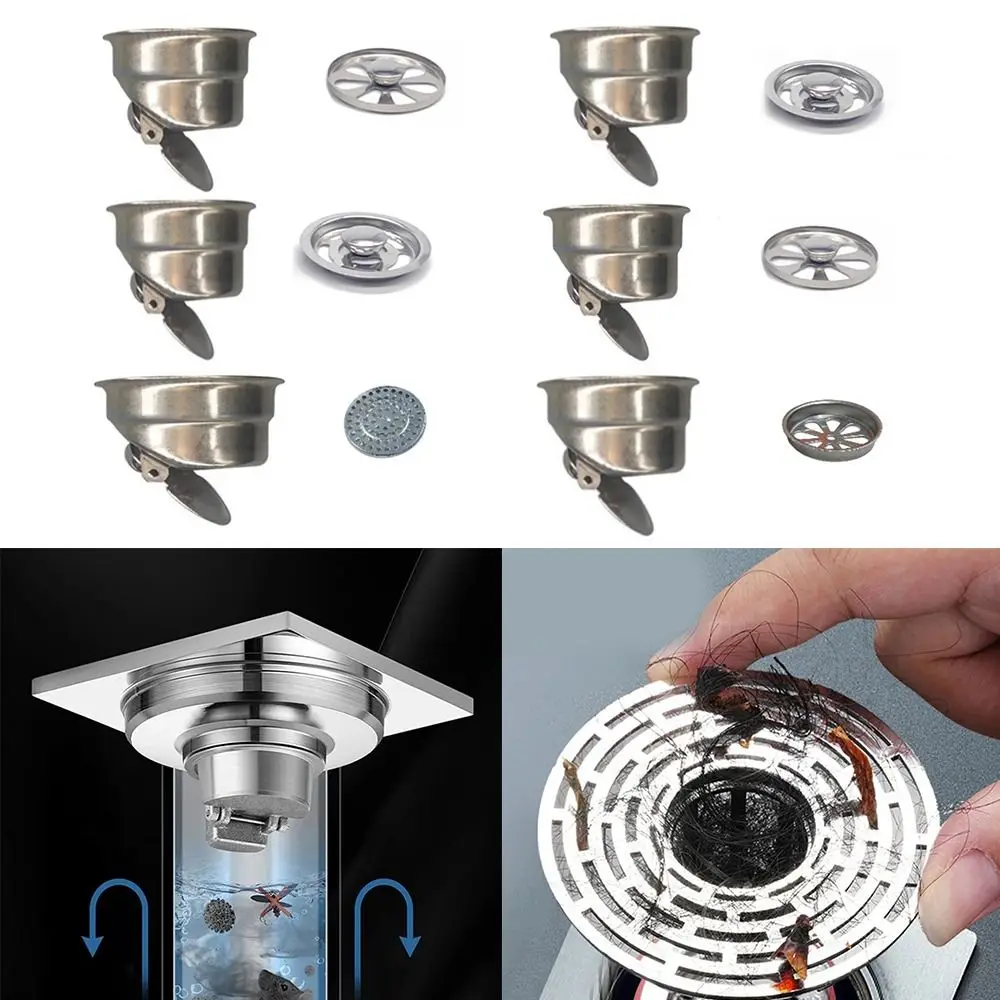 

Hardware Accessories Stainless Steel Floor Drains Trap Hair Catcher Shower Anti-odor Drainer Universal Sewer Seal Drain Core