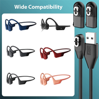 -T20C 3.3Ft Charging Cable For Aftershokz With 2-Pack USB Adapter,USB Magnetic Charger Cord For Shokz Aeropex AS800/S803/S810