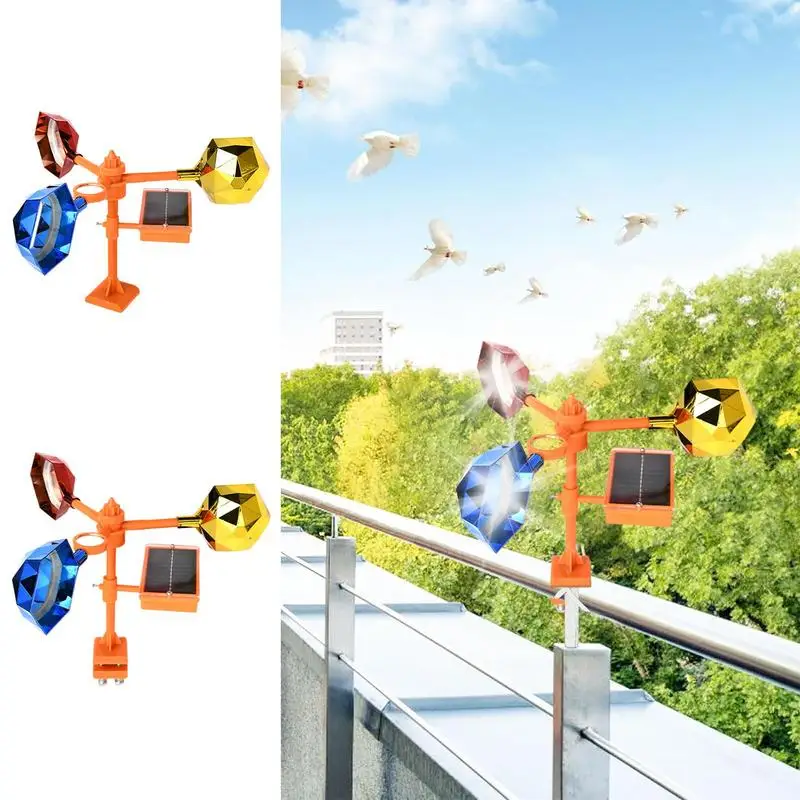 1pc Bird Repeller Pinwheel Shape Reflective Bird Guards Windmill solar Voice Bird Remover Birds Scarer Repeller for Outdoor