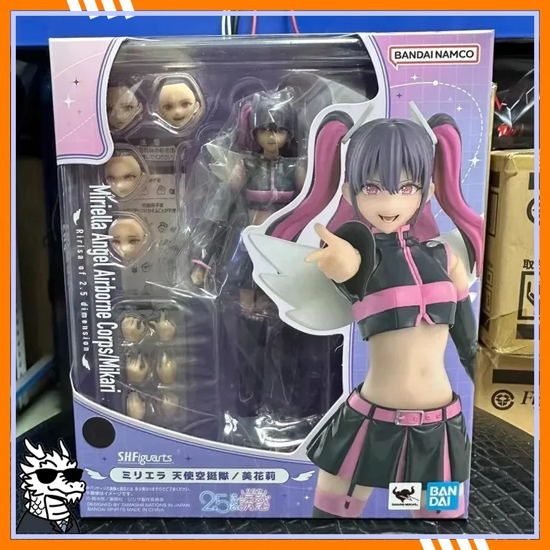 

Bandai Genuine SHF Ririsa Anime Action Figure 2.5 Dimension Liliel/Miriella Angel Airborne Corps Collectible Model Toy Gift