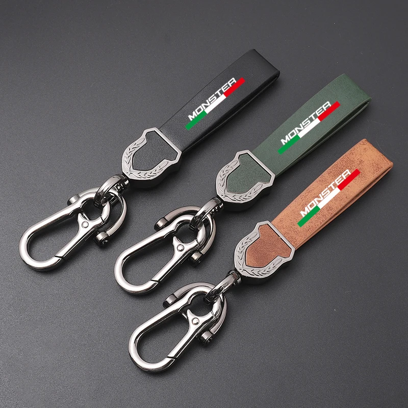 High-grade leather, ultra-clear printing, high-grade key chain keychain for DUCATI MONSTER motorbike accessories