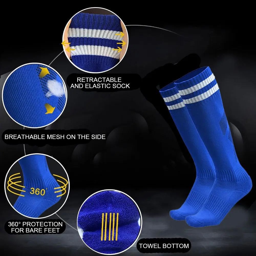 Football Sports 1 Socks Pair Football Grip Non-slip Socks Children Outdoor Running Fitness Socks