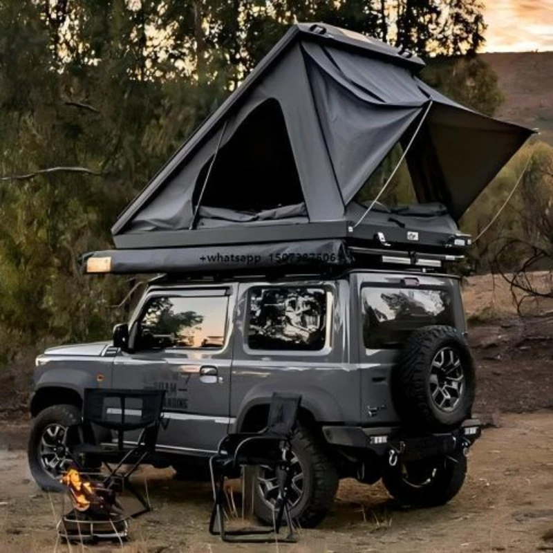 

Aluminum Hard Shell Roof Self Driving Tour Car, Car Sunshade Outdoor Folding Camping Roof Tent Car Rooftop Tent Glamping Tent