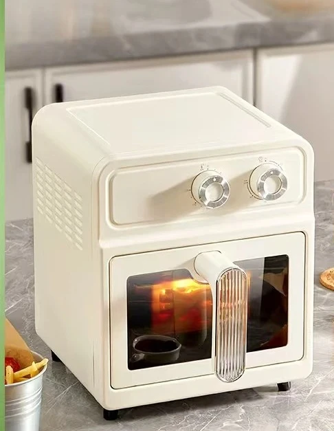 Air Fryer for Home Use with Visible Upper and Lower Heating Elements