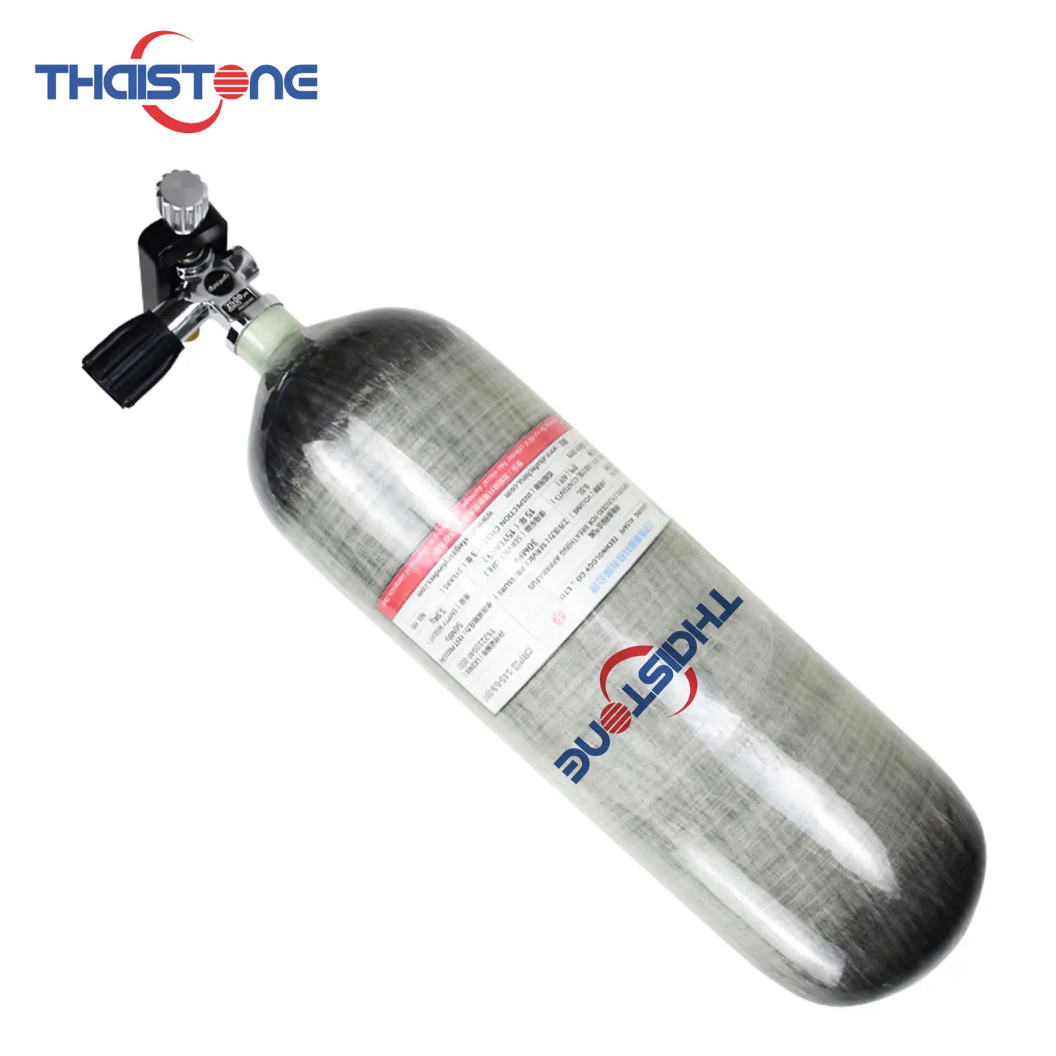

THAISTON 6.8-Liter High-Pressure Carbon Fiber Submersible Cylinder 300Bar 4500 PSI with M18*1.5 Regulating Valve for Diving