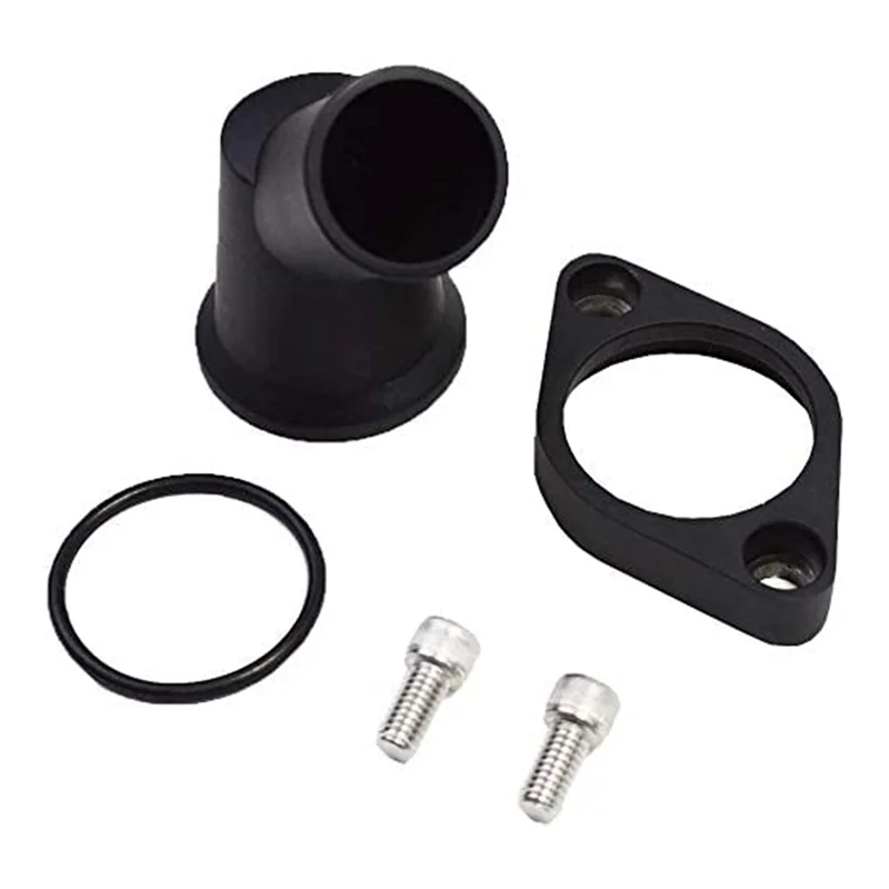 BBC 45° Swivel Polished Water Neck Thermostat Housing for 327 350 396 454 502 Black