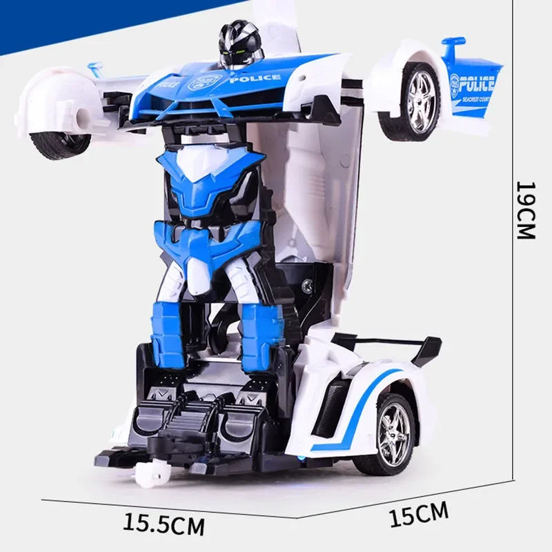Led Light Cool Rc Car Transformation Robot Car 1:18 Deformation RC Car Toy Electric Robot Cars Models Gift for Boy Girls Gifts
