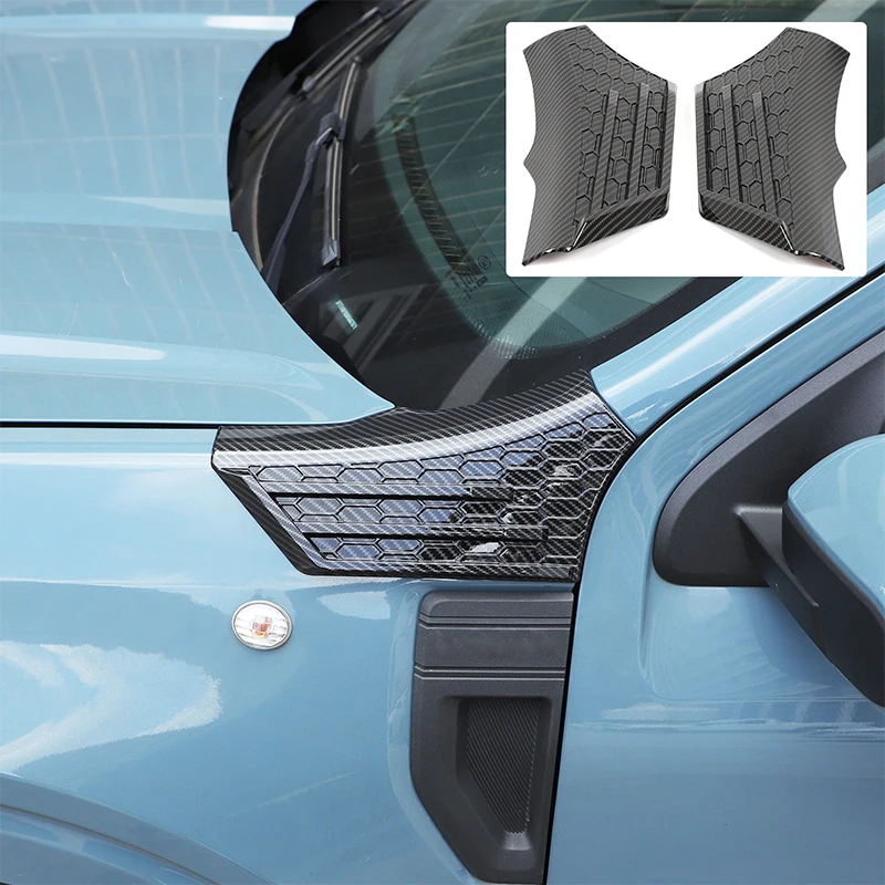 

For Ford Maverick 2022-2025 ABS Car Hood Side Fender Panel A-Pillar Base Decoration Frame Trim Sticker Auto Accessories