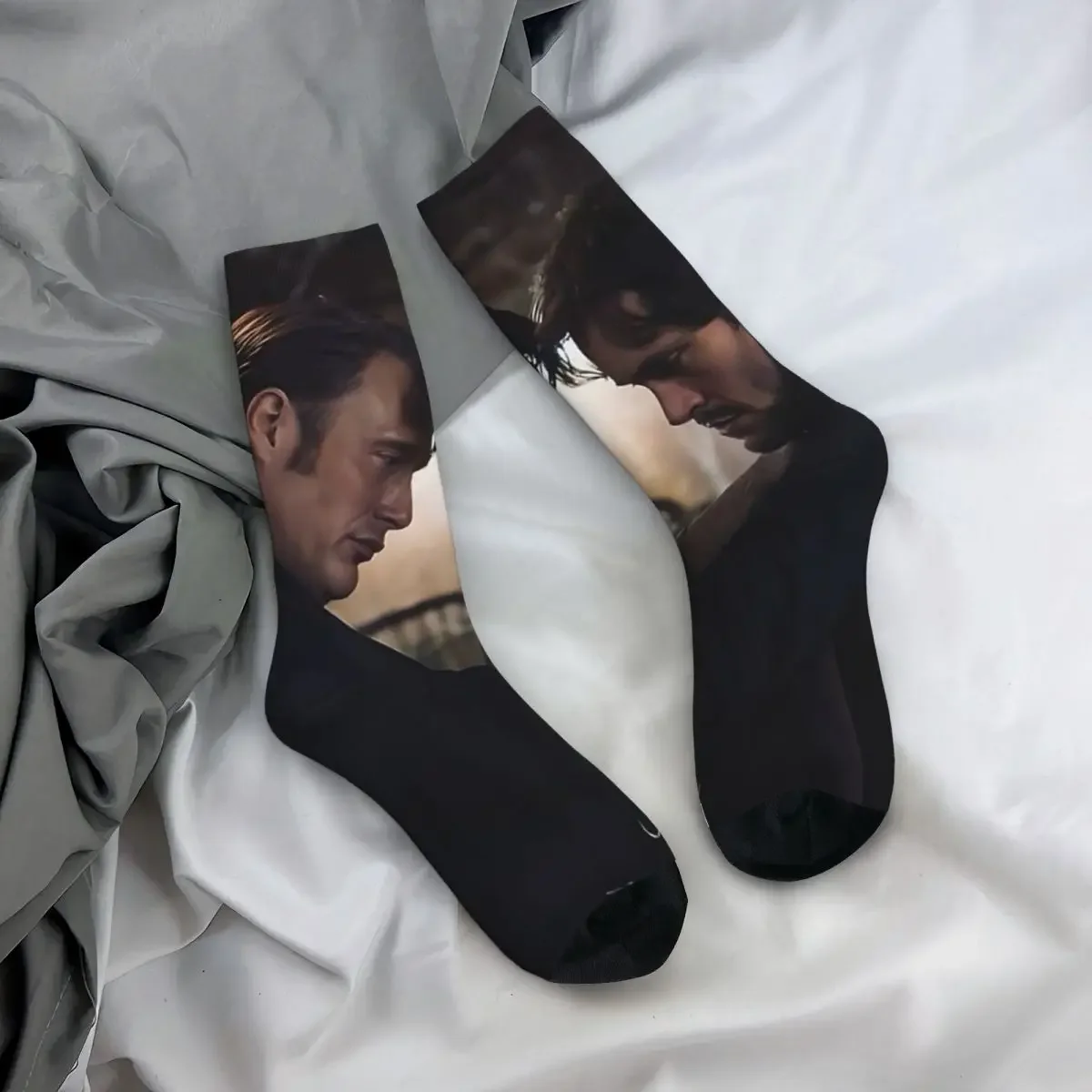 

All Seasons Crew Stockings Hannibal X Will Graham Decoration Horror Movie Socks Casual Long Socks for Valentine's Day Gifts