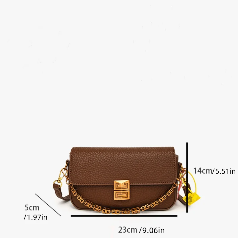 This year\'s Popular New Bag Fashion Lock Personality Chain Single Shoulder Crossbody Small Square Bag