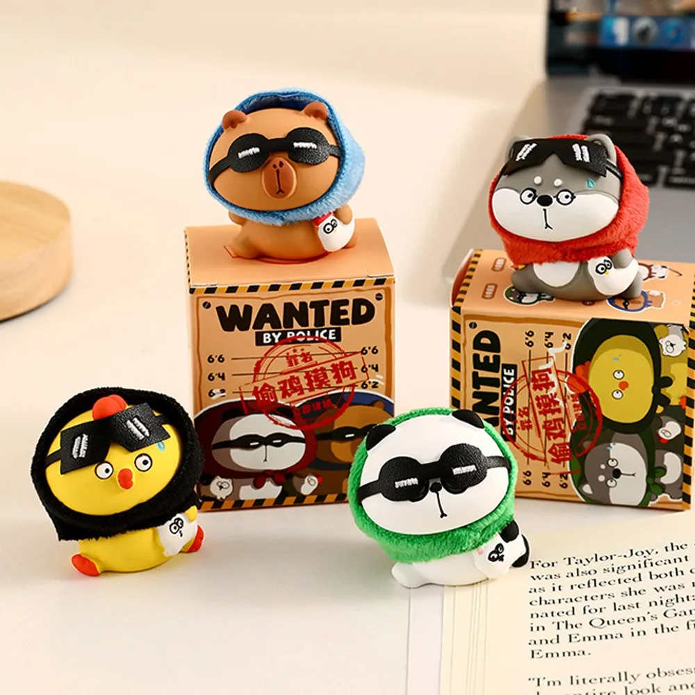 

Home Decoration Chicken Capybara Desk Ornament Panda Dog Animal Doll Toy Cute Small Small Animal Ornaments Car Interior