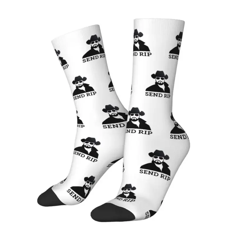 Yellowstone Send Rip Men's Crew Socks Unisex Cool 3D Printed Dress Socks