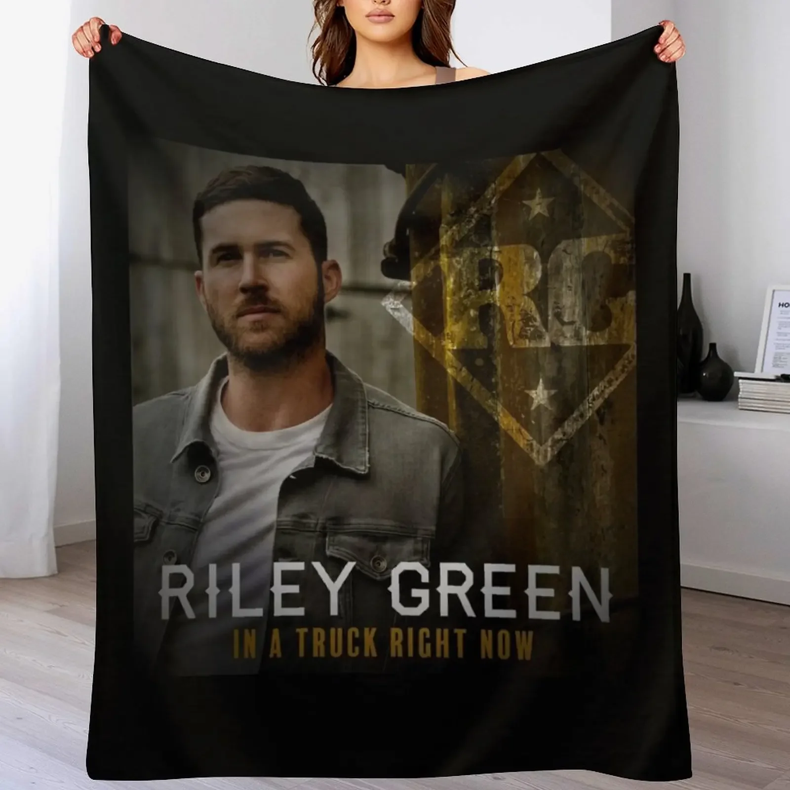 

RILEY GREEN Throw Blanket Fuzzy Plush Throw Blanket for Sofa Chair