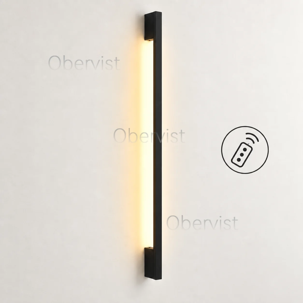 Modern Black Linear LED Wall Light, Warm Ambient Sconce for Bedroom, Living Room, Hallway and Entryway Decor