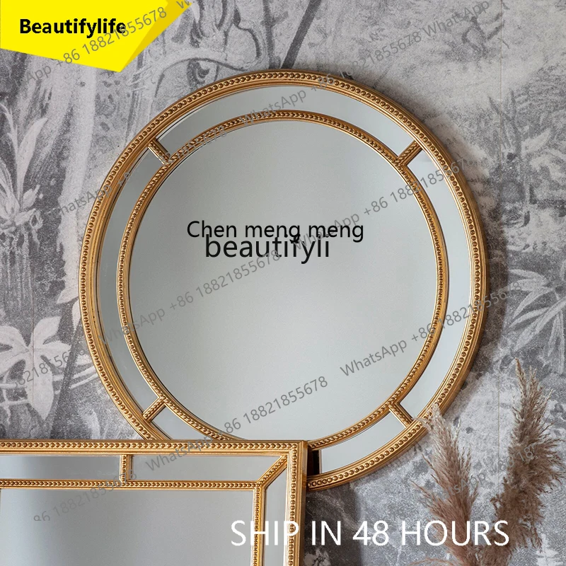 

2003American-style Wall-mounted Custom Washbasin Bathroom Mirror with Light, Square Vanity Mirror