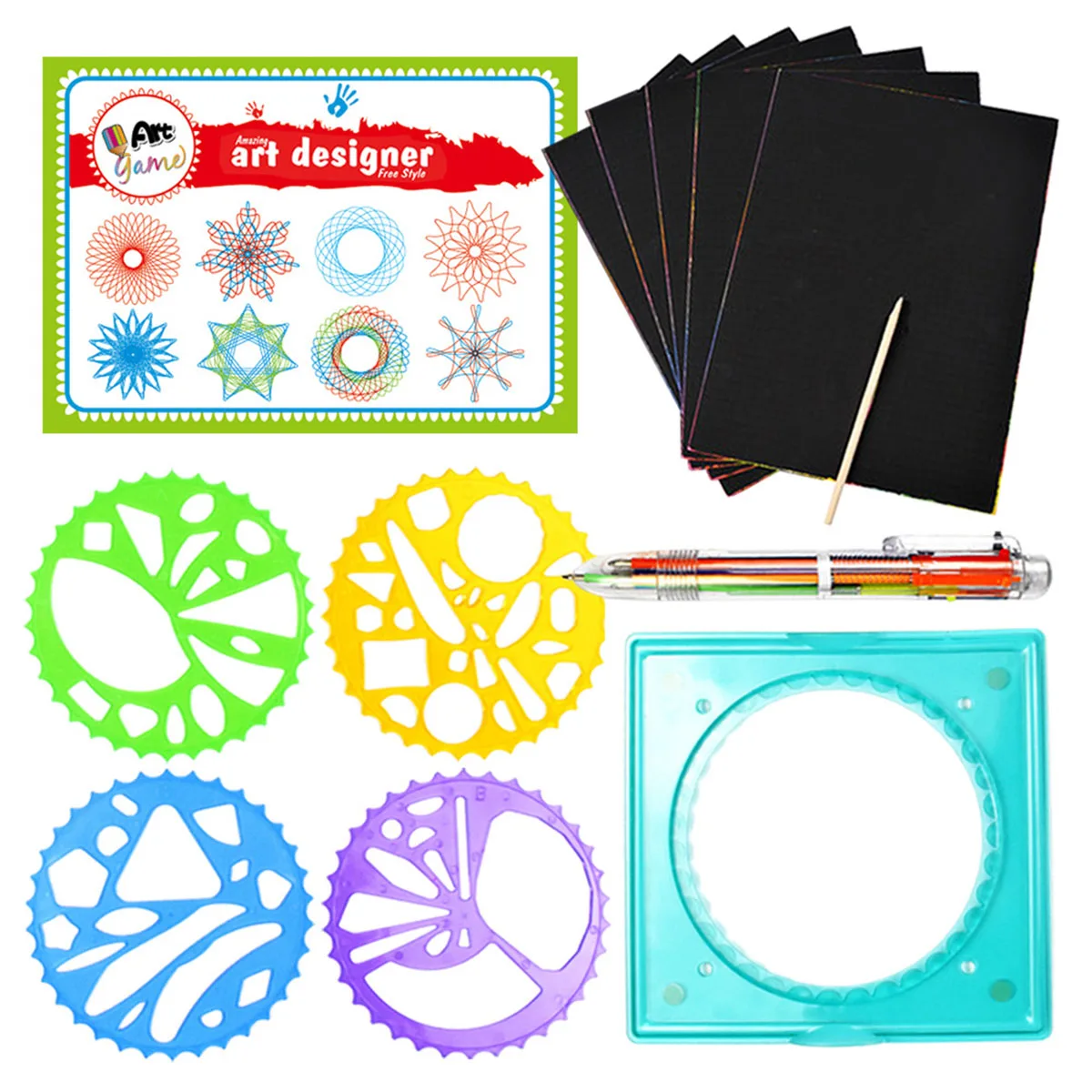 

11Pcs Versatile Drawing Tool Set Artistic Kit for Kids Enhancing Skills and Parent-Child Bonding