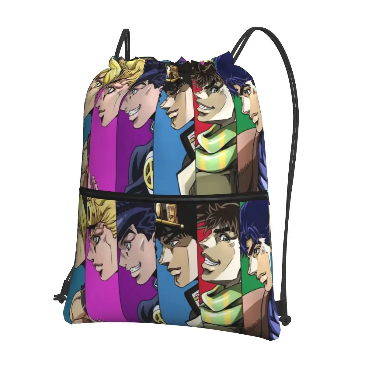 Anime JoJo Bizarre Adventure Backpacks Multi-function Drawstring Bundle Pocket Sports Bag Book Bags for Travel Students