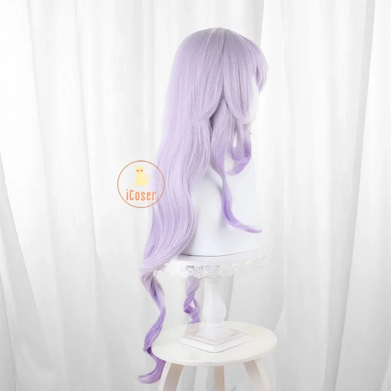 Honkai Star Rail Black Swan Cosplay Wig 100CM Light Purple Long Hair Garden of Recollection Halloween Party Women Props iCoser