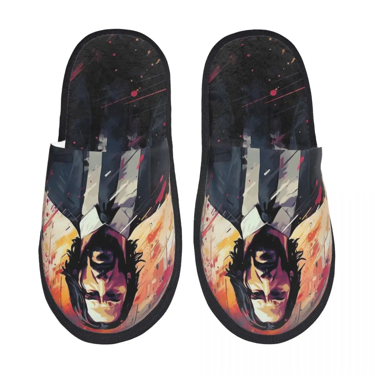 Keanu-Zapatillas peludas Reeves John Wick para hombre y mujer, pantuflas de ocio para el hogar