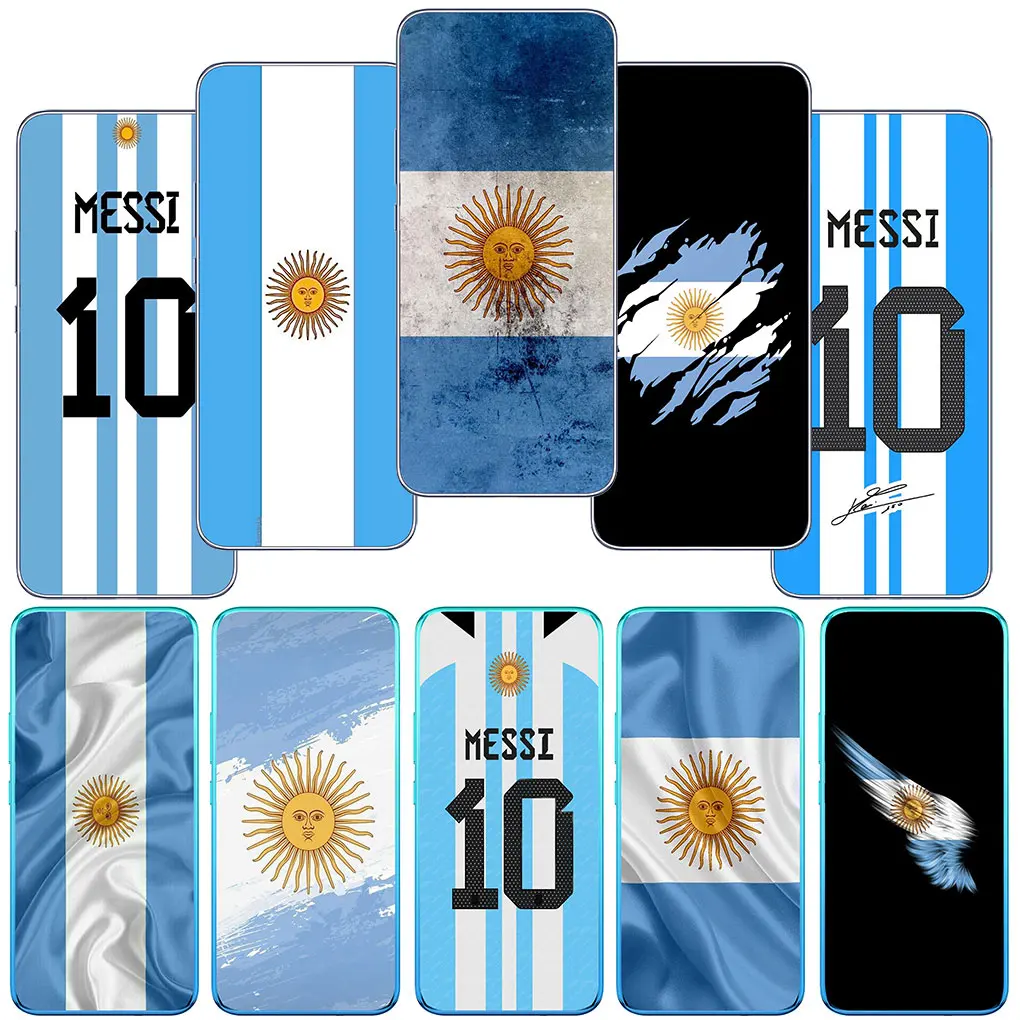 Argentina Flag 10 Football Cover Phone for Samsung Galaxy A04 A05 A14 A15 A23 A34 A54 M23 M33 M52 M53 M31 M51 M21 Soft Case