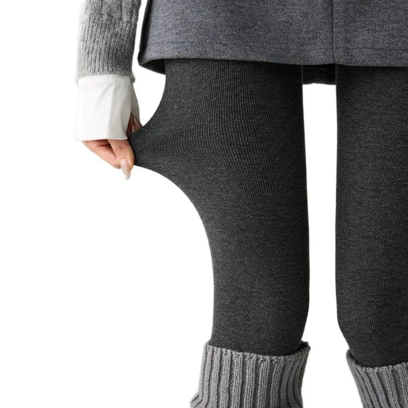 Leggings Women's Long Lohns Autumn Winter Fleece Thickened Thermal Bottoms Stockings High Waist Ultra Elastic Tights Pantyhose