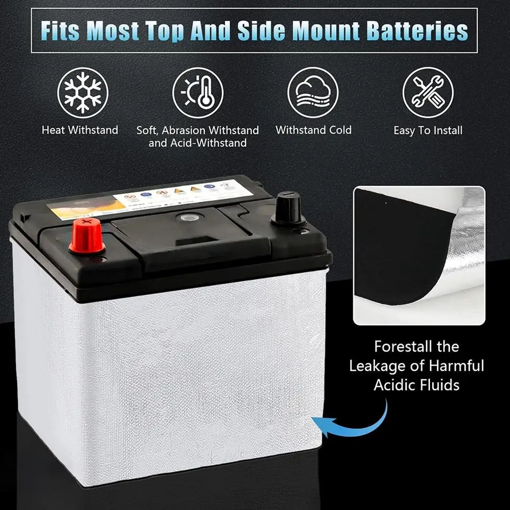 Car Battery Insulation Cotton Mats Flexible Cold-resistant Car Blanket Battery Cover Battery Car Insulation Insulation Fire H0O2