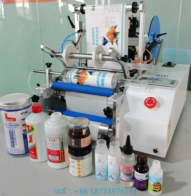 Bottle Labeler Automatic Bottle Labeling MachineSemiautomatic Round Bottle Labeling Machine Drinks Beverage