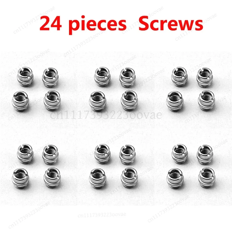 24Pcs 1911 Grip Screws Bushings CNC Machined 416 Stainless Steel for Pistol, Replacement Hardware