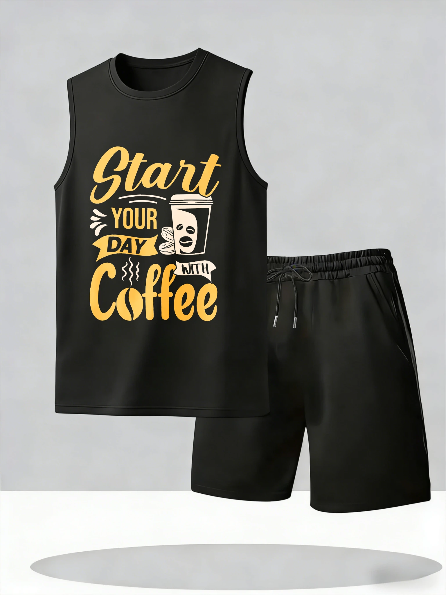 

Men's Tank Top Sets 2026 Summer Thin Quick Dry Breathable men's chandals sets for men oversize beach seaside running crewneck