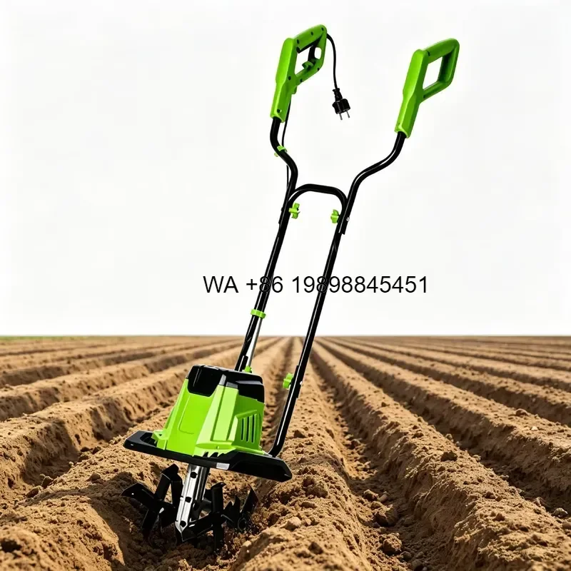 Wmwmnu for Mini Rotary Tiller Walk Behind Garden Cultivator Soil Micro Tiller Loosening