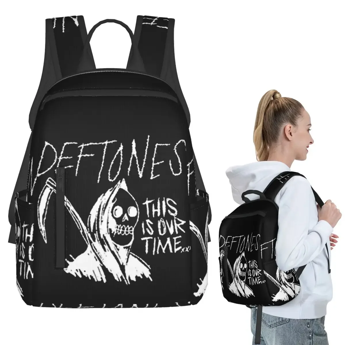 

Metal Punk Rock Deftones Backpack Student Boys Girls BookBag Kids School Bag Computer Shoulder Bags for Men Women