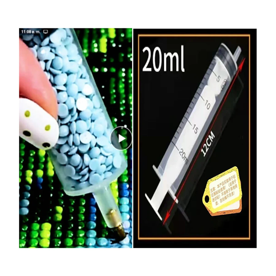 1PC 12cm strzykawka punkt wiertła pióro DIY rzemiosło zdobienie do szycia narzędzie 5D diament punkt wiertła długopis do malowania Cross Stitch