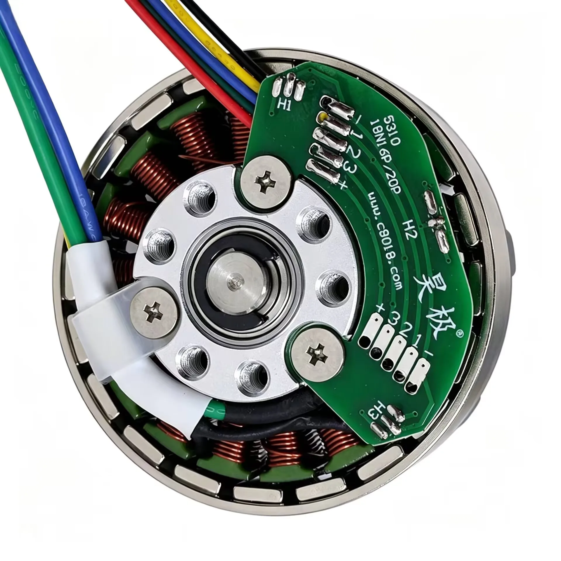 24V Brushless DC Motor 90W 3500RPM 5310 BLDC Motor High Power Density 0.32N·M Rated Torque 8mm Shaft for CNC Drone DIY Project