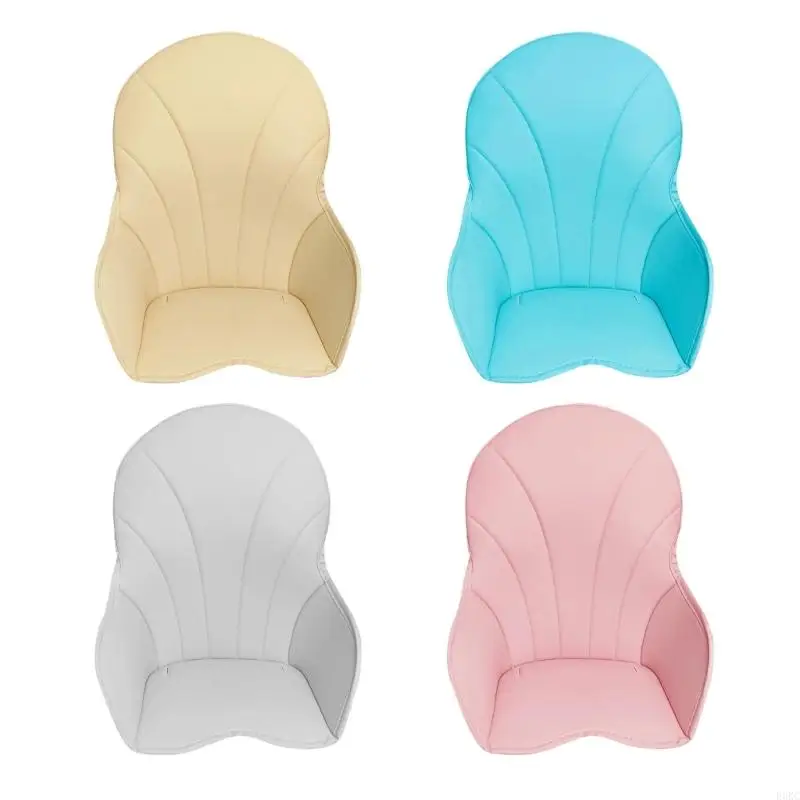 

F3KC Baby Dining Chair Protector Cover PU Leather Cushion for Highchairs Easy Cleaning and Convenient Installation