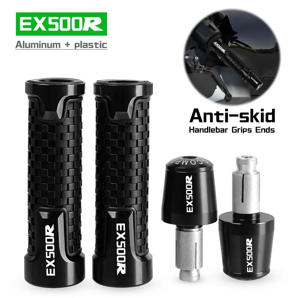 

FOR KAWASAKI EX500R 1990-2006 2007 2008 2009 EX 500R CNC Hndlebar Grips Ends Weight handle bar grip end Anti Vibration Silder