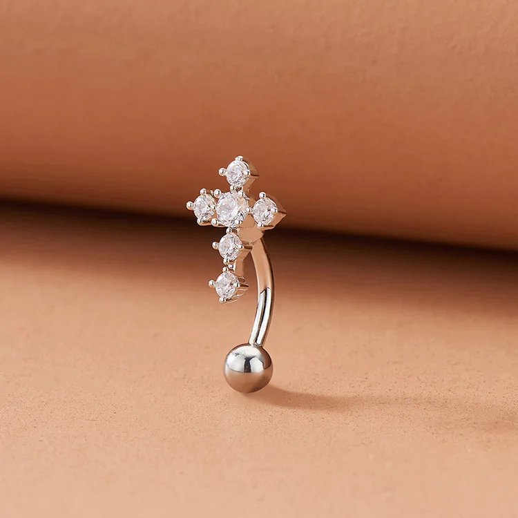 1Pcs Cross navel nail navel ring belly button body piercing jewelry