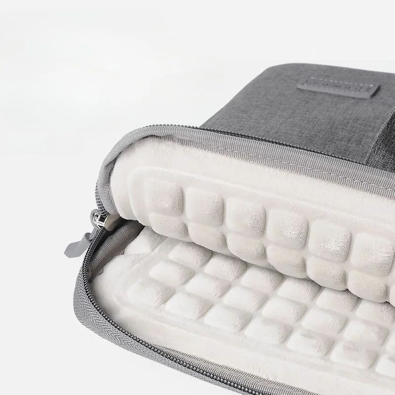 Ins Solid Color Thick Plush Air Cushion Shockproof Laptop Bag MacBook Air Pro 15.6 16 Inch Case Waterproof Business Notebook Bag