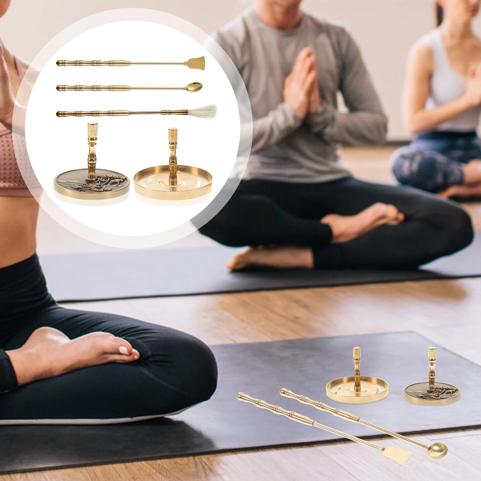 

Incense Tool Brass Making Tools Kit Aromatherapy Powder Supplies Mold Ash Presser