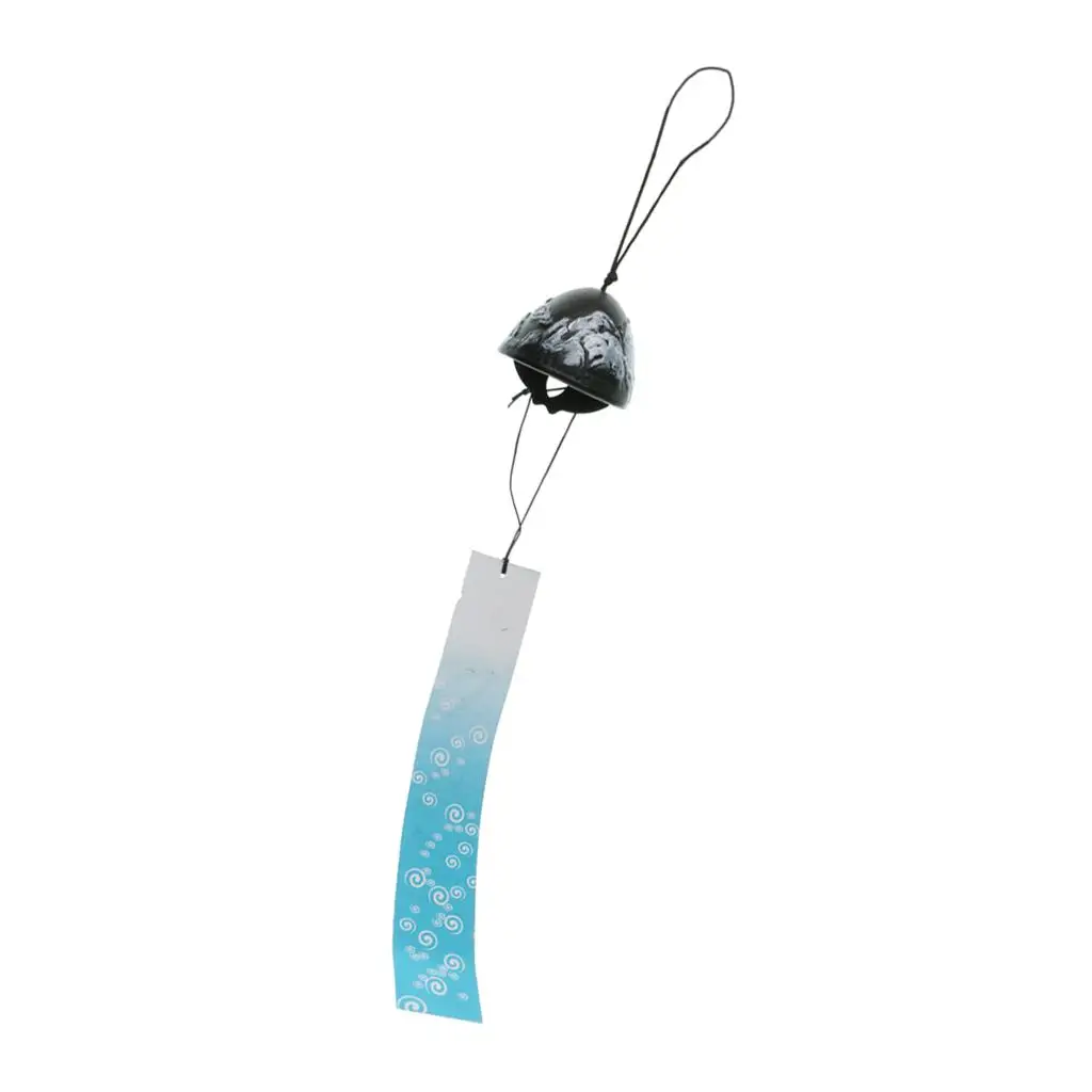 Iron Temple Bell Japanese Furin Wind Chime Large Outdoor Windchimes Garden Wind Pendants for Patio Balcony