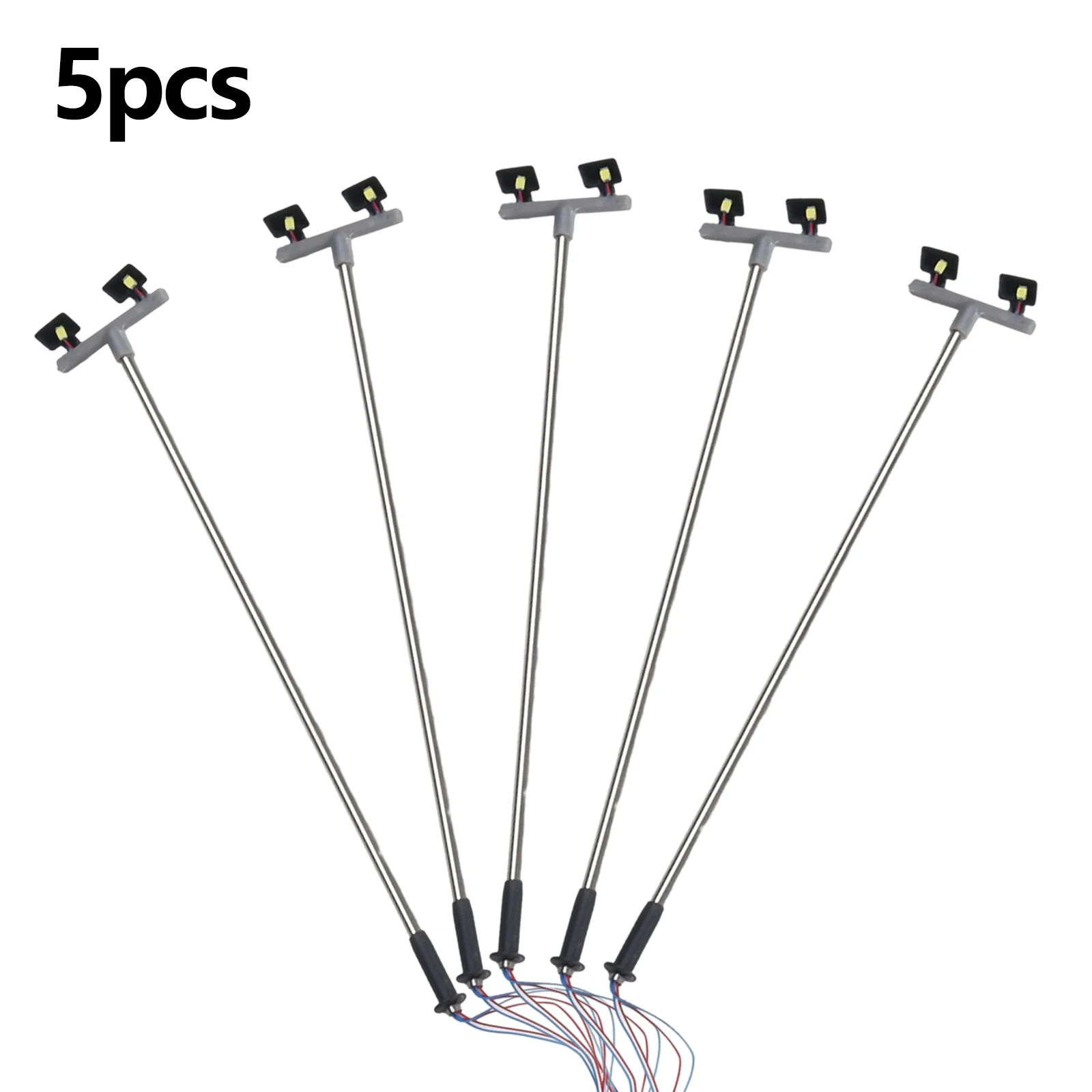 Twin Lights Model Yard Accessories Flood Light LED Lights OO 00 Guage Railway Scenery Train High Quality Practical